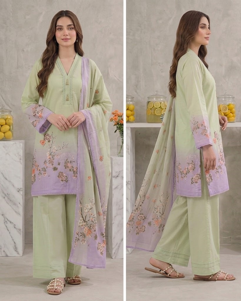 Printed Airjet Lawn Suit