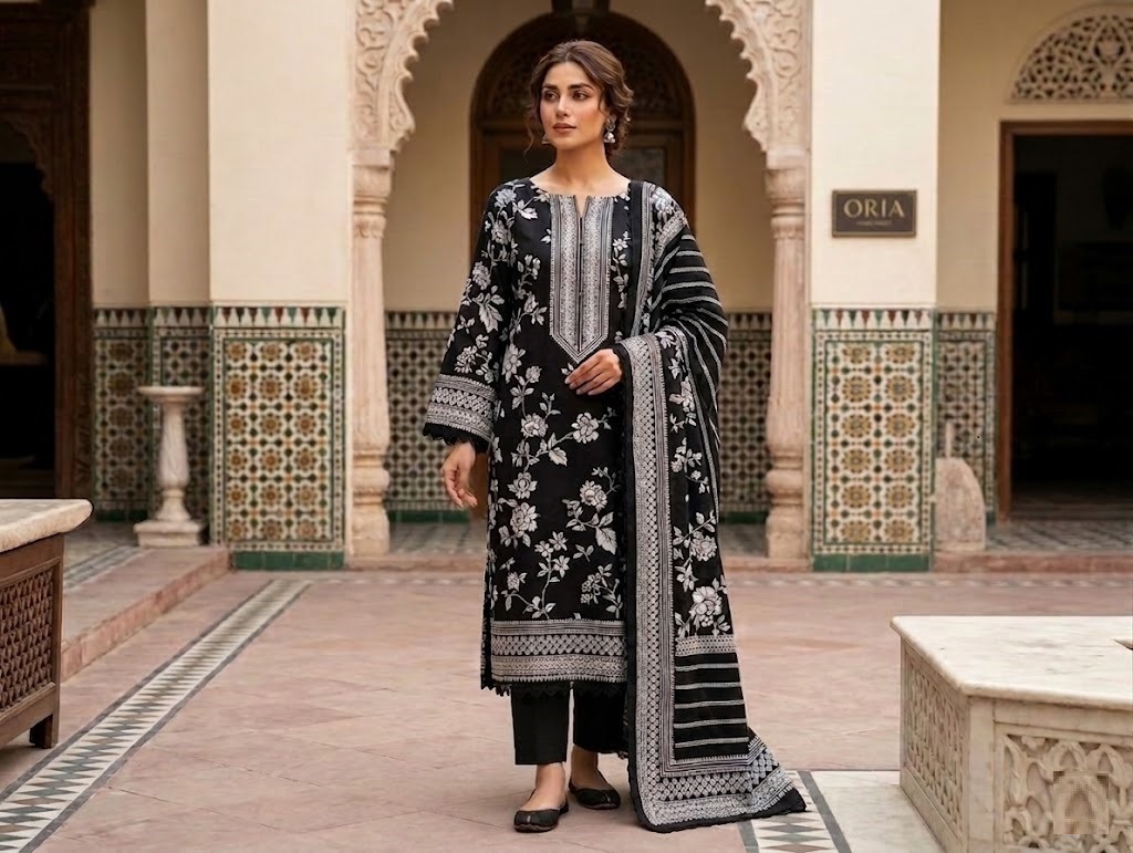 Printed 3-Piece Lawn Suit
