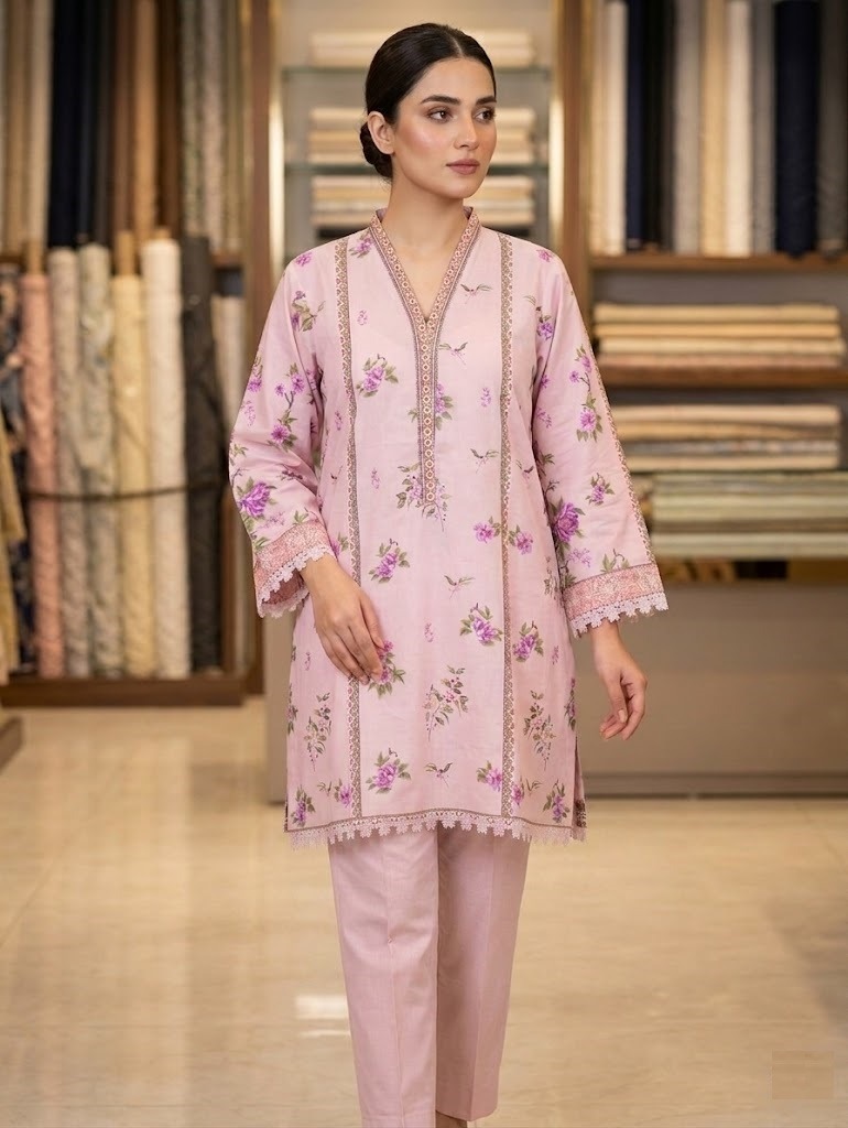 Pink Floral Printed 2-Piece Co-Ord Set